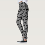 Great Dane Dog Silhouettes Pattern Black and Grey Leggings<br><div class="desc">Great Dane Silhouettes Leggings. Show off your love for Great Danes in comfort and style with these black and grey pattern leggings. Perfect for the gym, yoga, or relaxing at home with your canine friend. These novelty print leggings make a fun gift for dog moms. Visit Jenn's Doodle World for...</div>