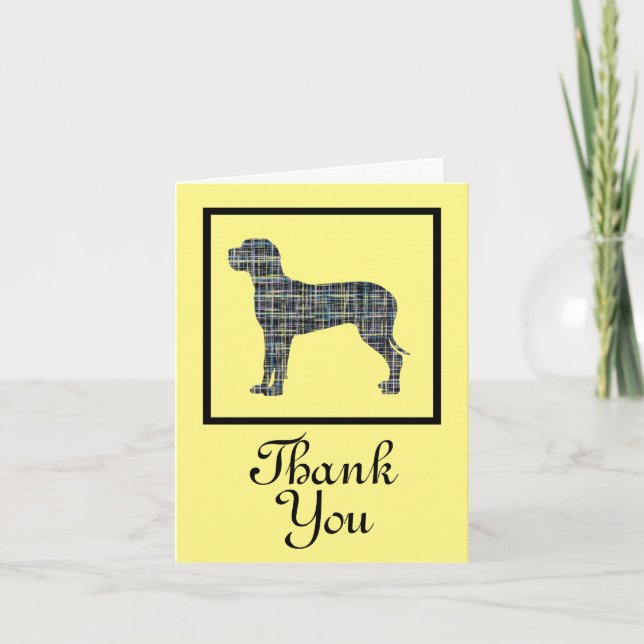 Great Dane Dog Thank You Greeting Card (Front)