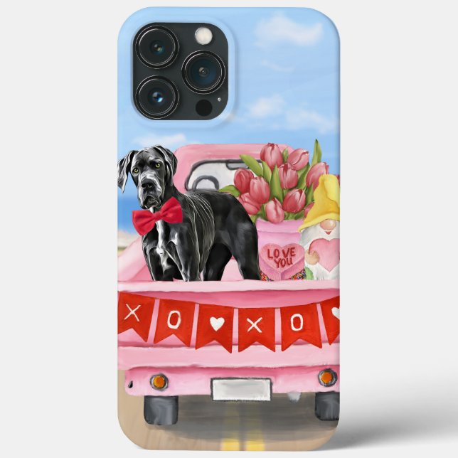 Great Dane Dog Valentine's Day Truck Case-Mate iPhone Case (Back)