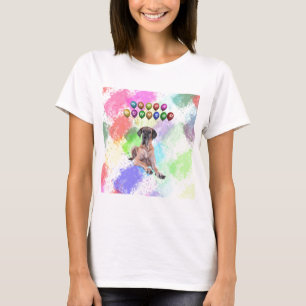 Great Dane Dog Wishing Happy New Year T-Shirt