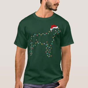 Great Dane Dog Xmas Lighting Santa Hat Great Dane T-Shirt