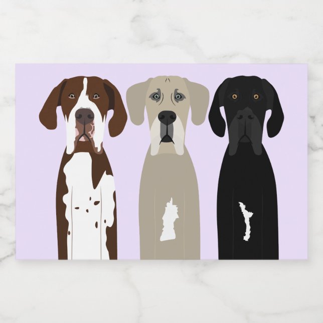Great Dane Dogs Food Label (Single Label)