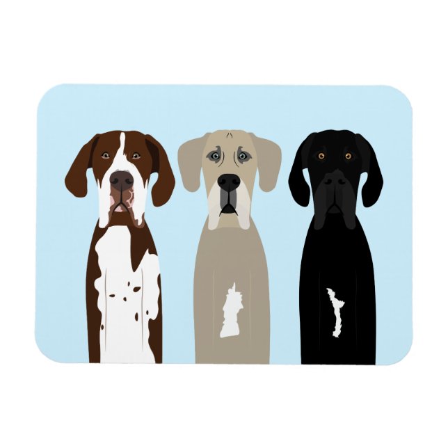 Great Dane Dogs Magnet (Horizontal)