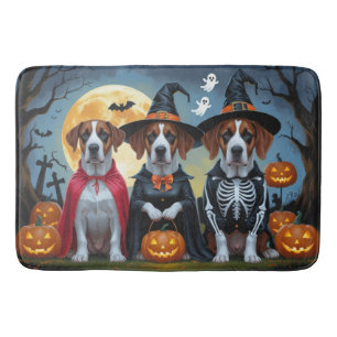 Great Dane Dogs Pumpkin Halloween Funny Bath Mat