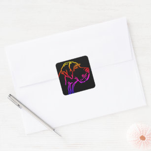 Great Dane drawing Square Sticker