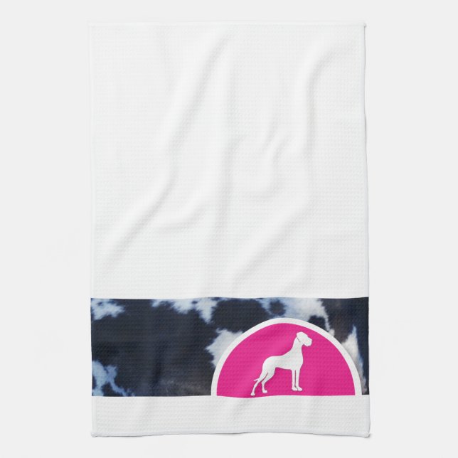 Great Dane drawing Tea Towel (Vertical)