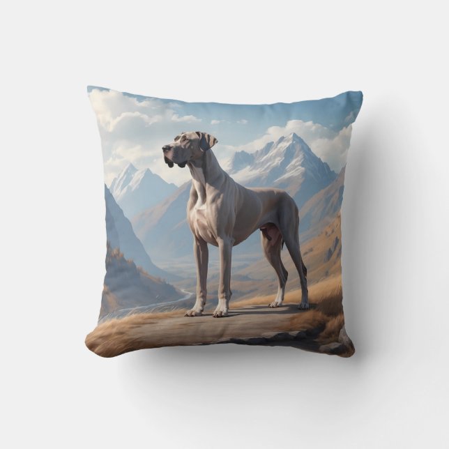 Great Dane Elegant Throw Pillow (Front)
