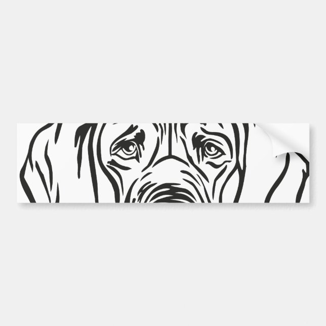 Great Dane Face Bumper Sticker (Front)
