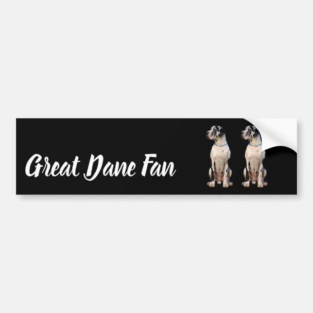 Great Dane Fan Bumper Sticker (Front)