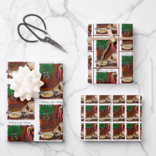 Great Dane (Fawn) Christmas Wrapping Paper Sheet