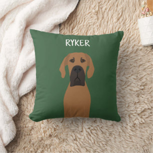 Great Dane Fawn Dog Cushion