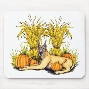 Great Dane Fawn Harvest Mouse Pad