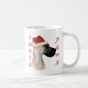 Great Dane (fawn) Santa Paws Coffee Mug