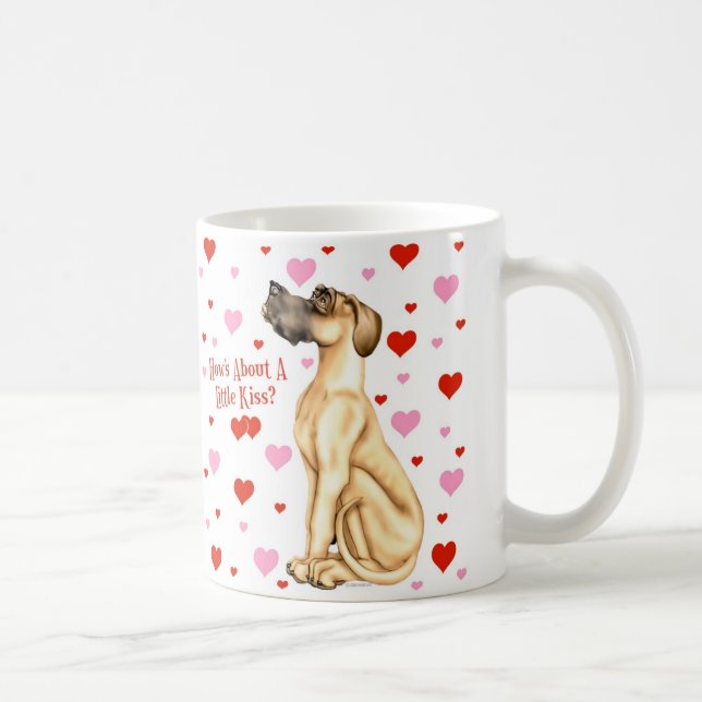 Great Dane Fawn UC Kiss Coffee Mug (Right)