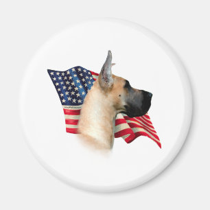 Great Dane Flag Magnet