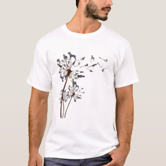 Great Dane Flower Fly Dandelion Cute Dog Lover T-Shirt