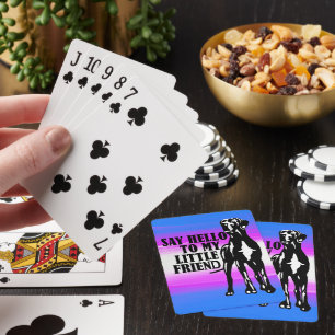 Great Dane funny statement Playing Cards