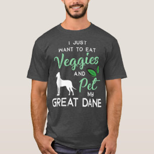 Great Dane Funny Vegan Dog Lover Owner Xmas Birthd T-Shirt