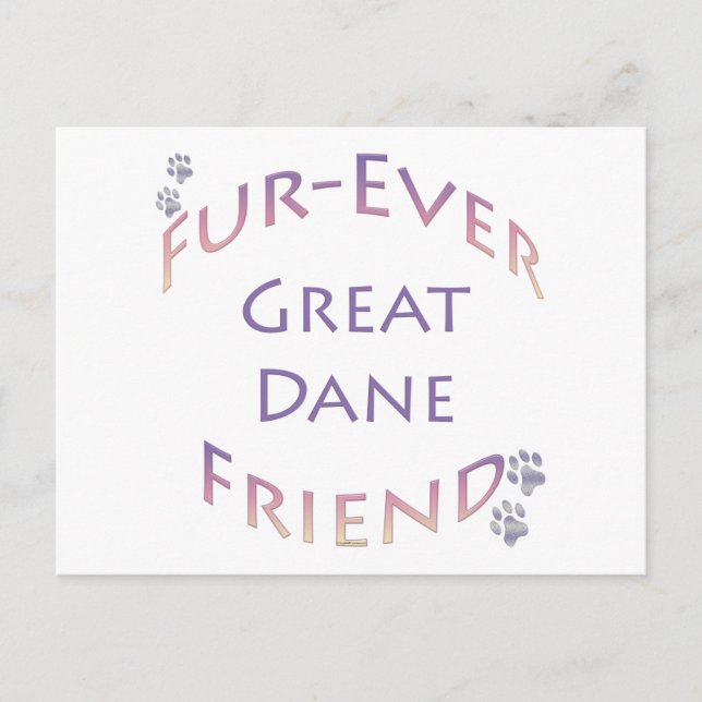Great Dane Furever Postcard (Front)