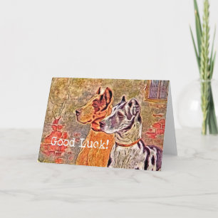 Great Dane, Good Luck! Card