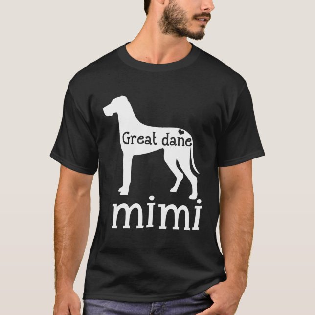 Great Dane Grandma Great Dane Mimi Dog Lover Mothe T-Shirt (Front)