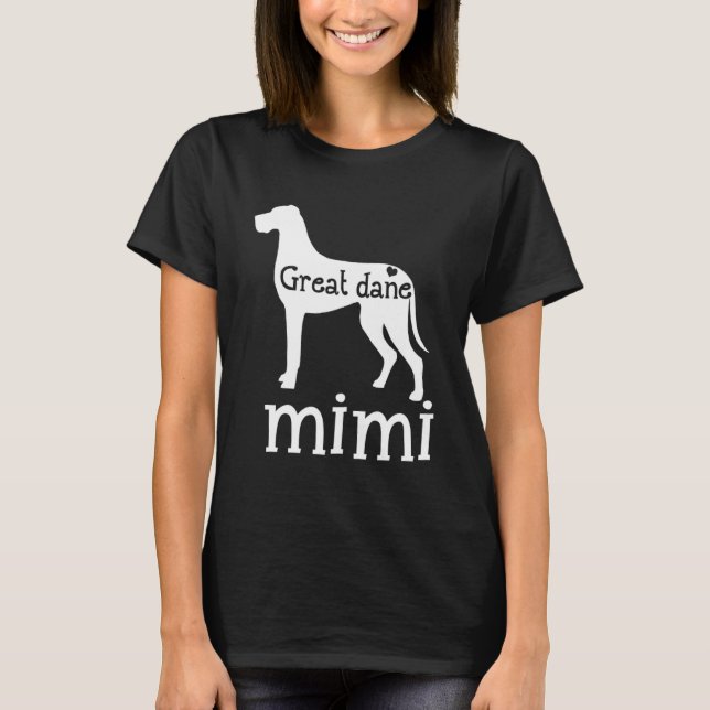Great Dane Grandma Great Dane Mimi Dog Lover Mothe T-Shirt (Front)