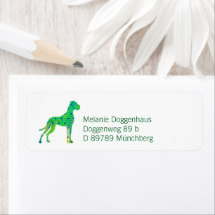Great Dane Green Return Address Label