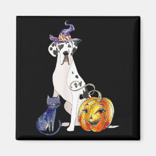 Great Dane Halloween Dog Harlequin Magnet