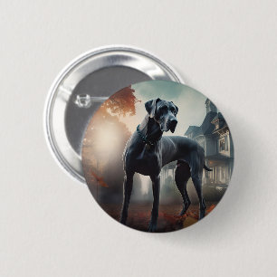 Great Dane Halloween Scary 6 Cm Round Badge
