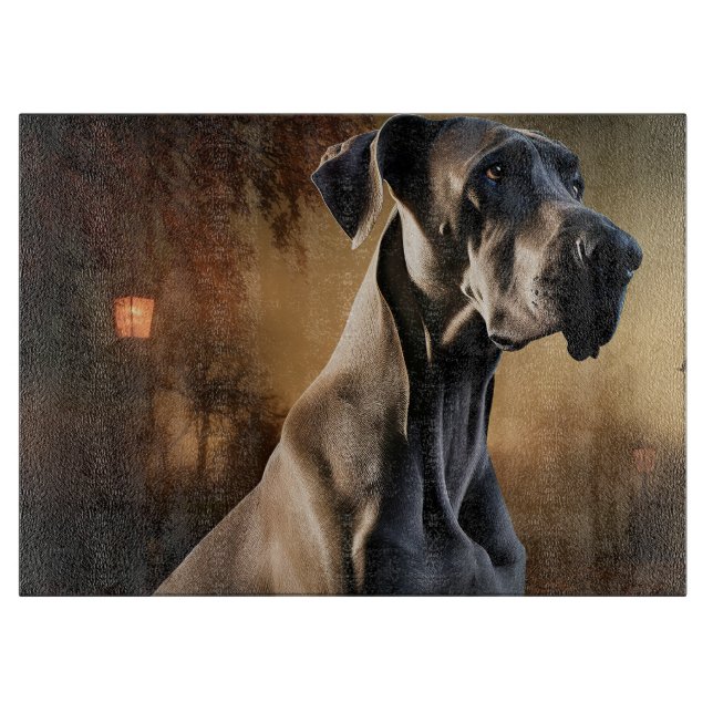 Great Dane Halloween Scary Cutting Board (Front)