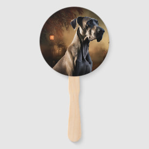 Great Dane Halloween Scary Hand Fan