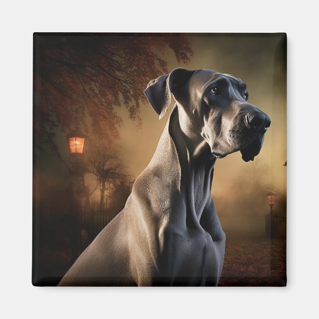 Great Dane Halloween Scary Magnet (Front)