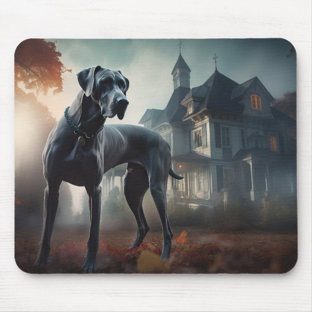 Great Dane Halloween Scary Mouse Pad (Front)