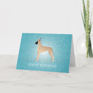 Great Dane Happy Birthday Design Card