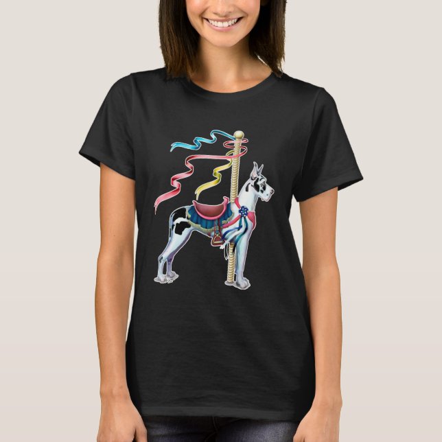 Great Dane Harlequin Carousel T-Shirt (Front)