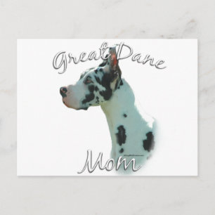 Great Dane (harlequin) Mum 2 Postcard