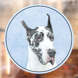 Great Dane (Harlequin) Painting - Original Dog Art
