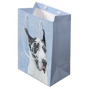 Great Dane (Harlequin) Painting - Original Dog Art Medium Gift Bag