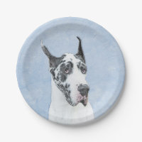 Great Dane (Harlequin) Painting - Original Dog Art
