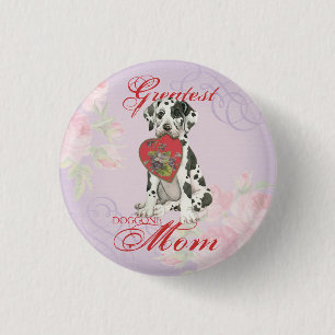 Great Dane Heart Mum 3 Cm Round Badge