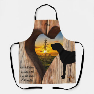 Great Dane Heart Sunset Apron