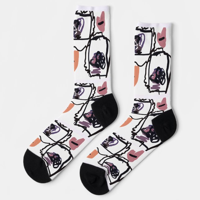 Great Dane hearts  Socks (Left)