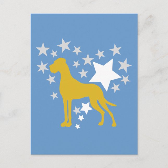 Great Dane Heartstar Postcard (Front)