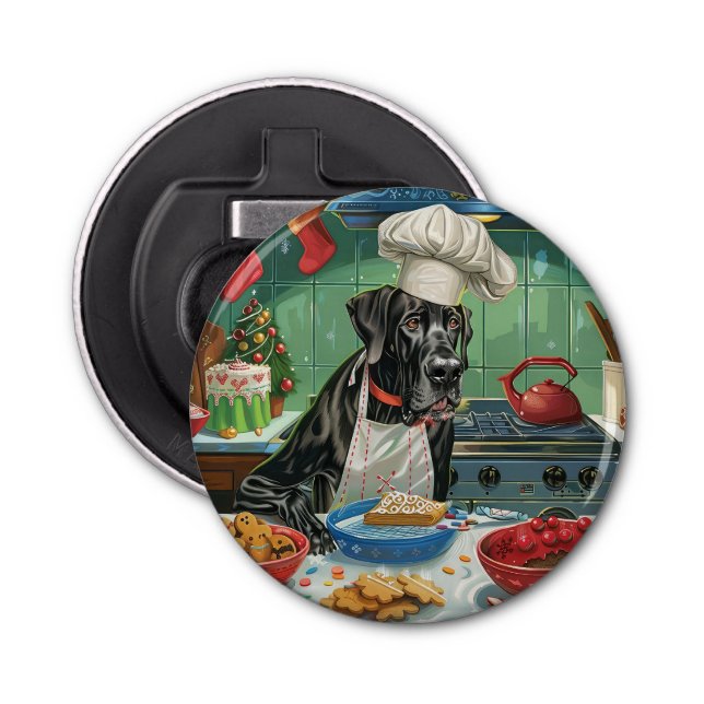 Great Dane Holiday Baking: Festive Christmas Bottle Opener (Front)