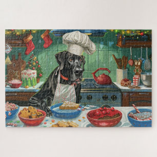 Great Dane Holiday Baking: Festive Christmas Jigsaw Puzzle