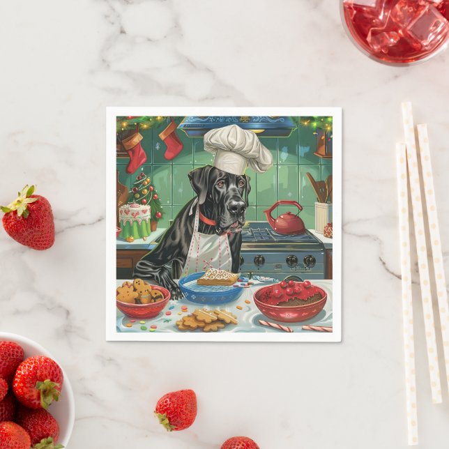 Great Dane Holiday Baking: Festive Christmas Napkin (Insitu)
