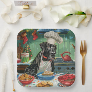 Great Dane Holiday Baking: Festive Christmas Paper Plate