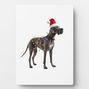 Great Dane Holiday Christmas Light (1) Plaque