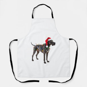 Great Dane Holiday Christmas Light (4) Apron
