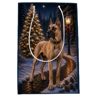 Great Dane Holiday Medium Gift Bag